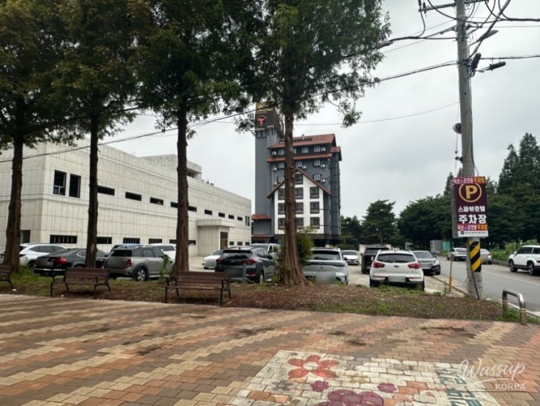 Traditional chimney and barbecue pit in the courtyard