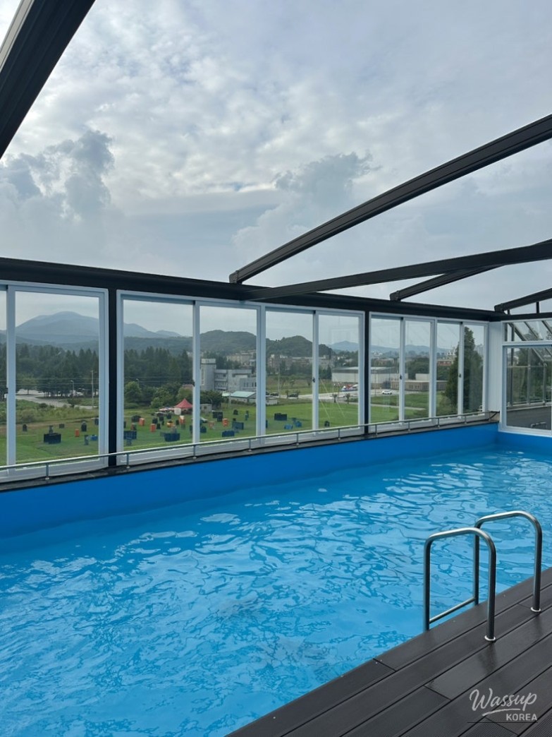 Yoga mats and gym balls in the hotel fitness center
