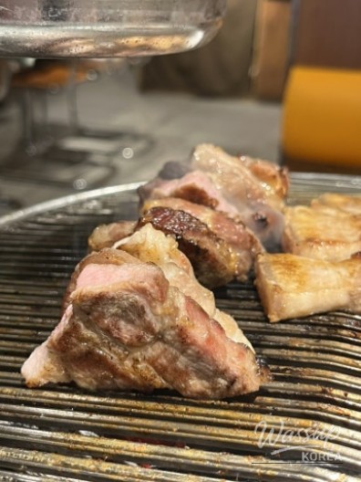 Enjoying Korean BBQ