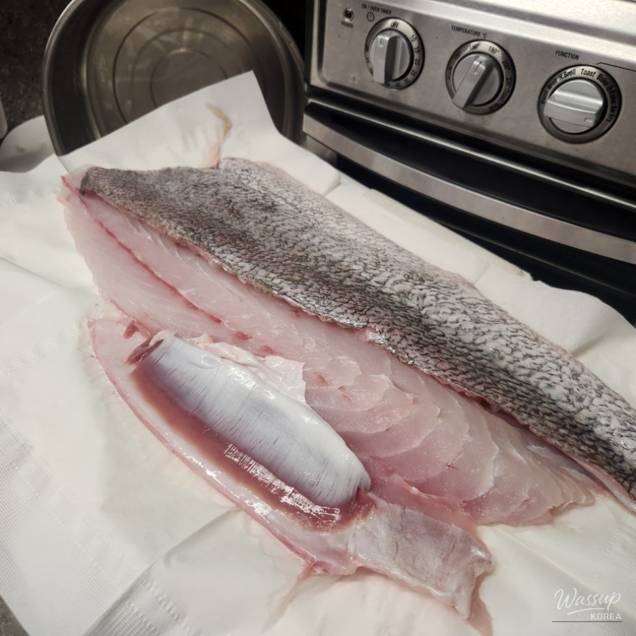A delicious assortment of croaker sashimi