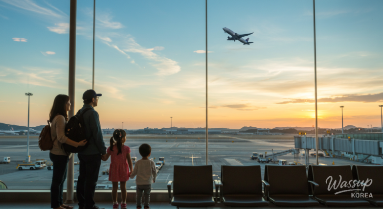 Traveler waiting area during a busy holiday airport period