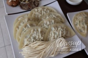 Close-Up of Dumplings in Hot Pot