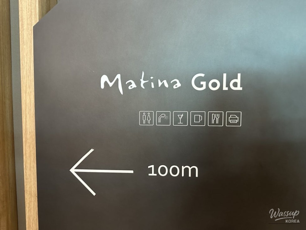 Buffet-style food selection available inside Matina Lounge