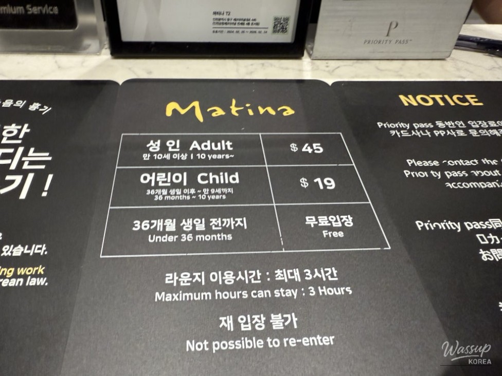 Bright and clean interior view of Matina Lounge Terminal 2