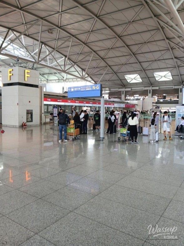 Relaxed moment before departure after completing parking procedures near Incheon Airport