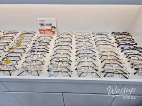 Dreamlike moment inside the brightly lit optical shop