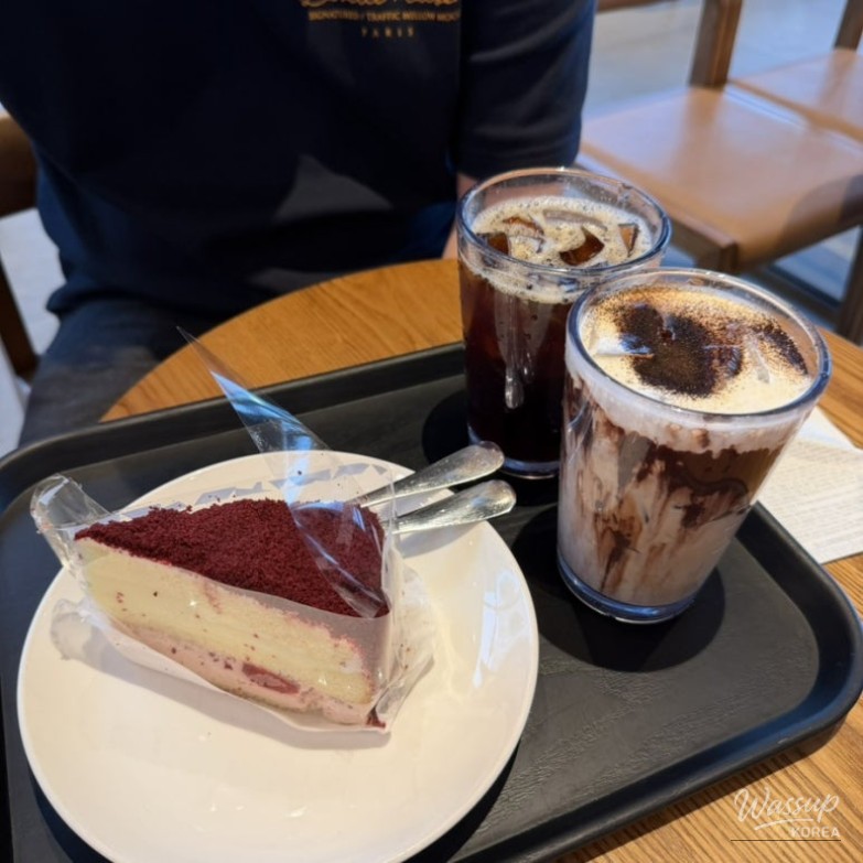 A dreamlike moment captured in a quiet, French-themed cafe in Pohang