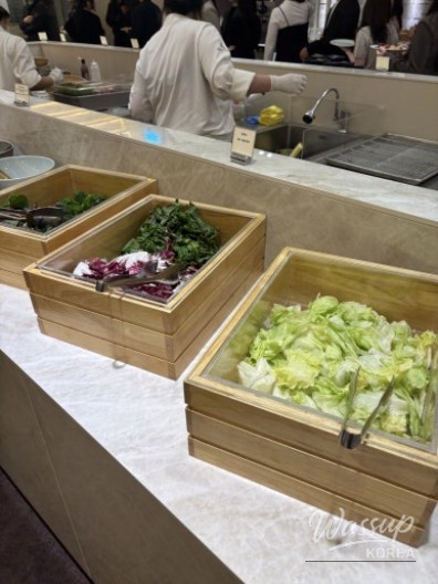 Red crabs served as a special seafood highlight at the buffet