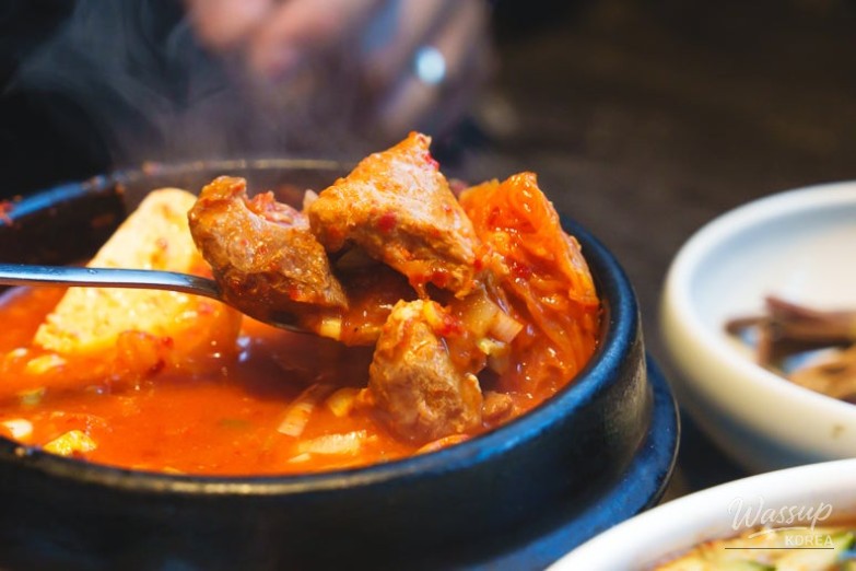 Crunchy pickled radish served as a palate cleanser