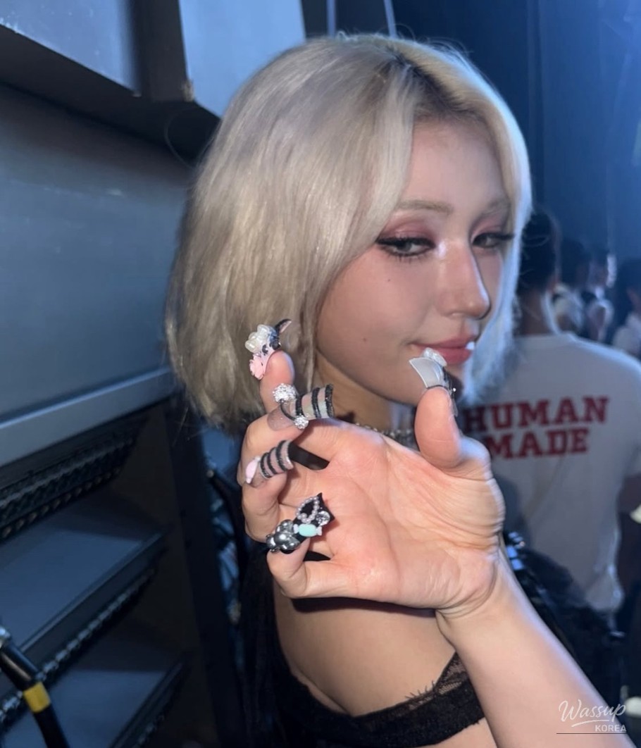 Creative nail art showcasing bold textures and shine