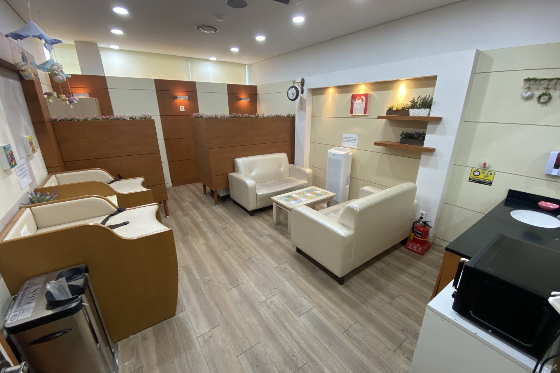 Sky and trees reflecting in the calm Wolyeongji Pond