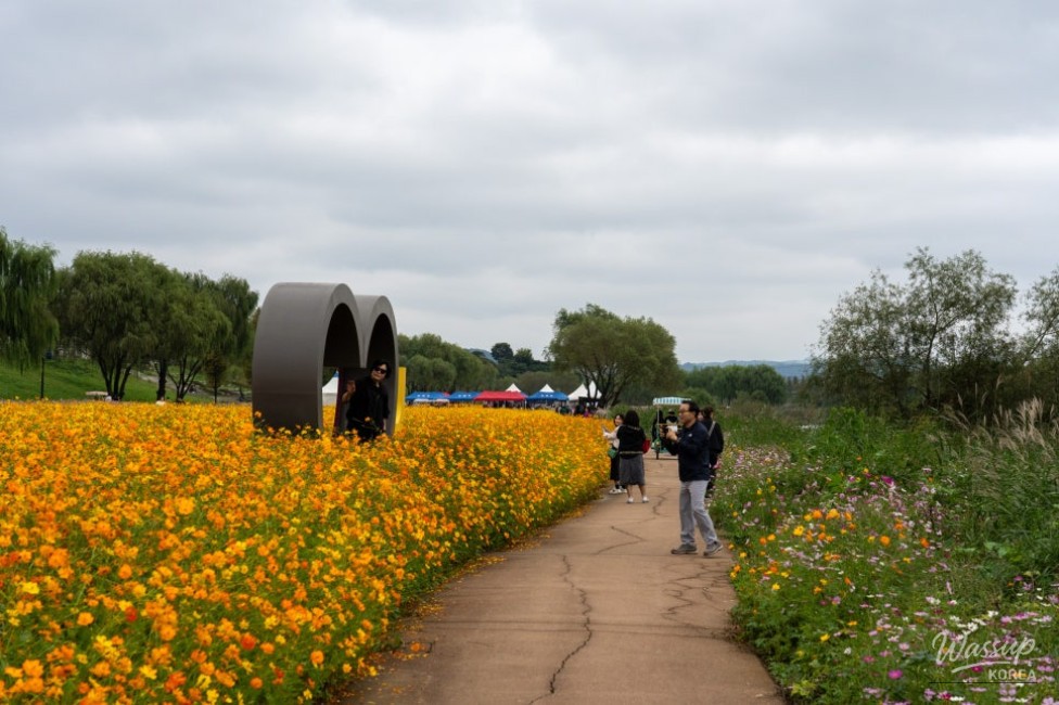 Splendid scene of the main festival stage being prepared for performances