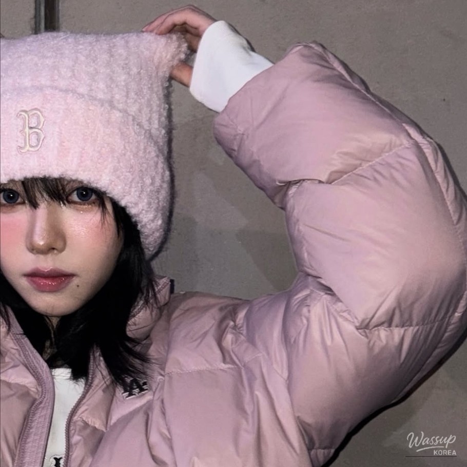 Karina winter makeup look with calm warm tone balance