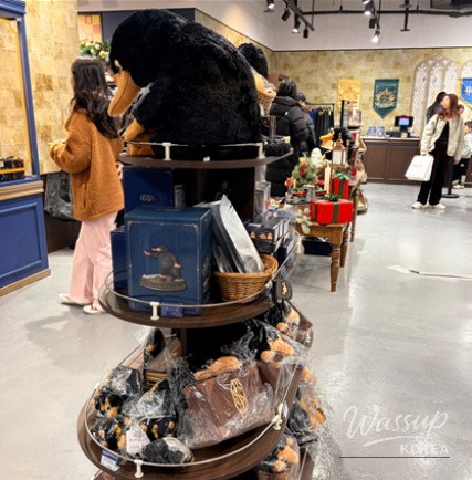 Niffler merchandise inspired by Fantastic Beasts at the Harry Potter popup store