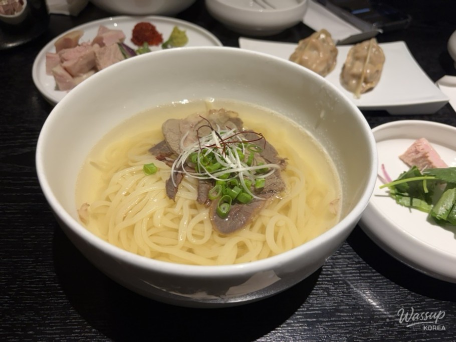 Juicy Kimchi Dumplings served as a side dish
