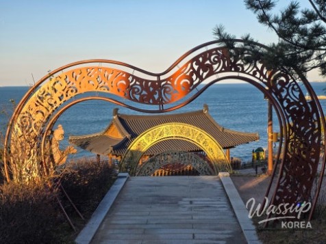 Textile-based art installation in the indoor exhibition
