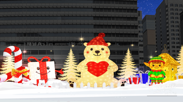 Cheonggyecheon transformed into a river of golden lights during winter festival