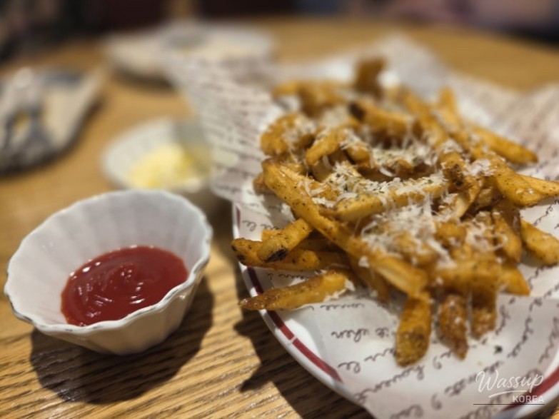 Potion cafe decor detail and cozy corner in Busan