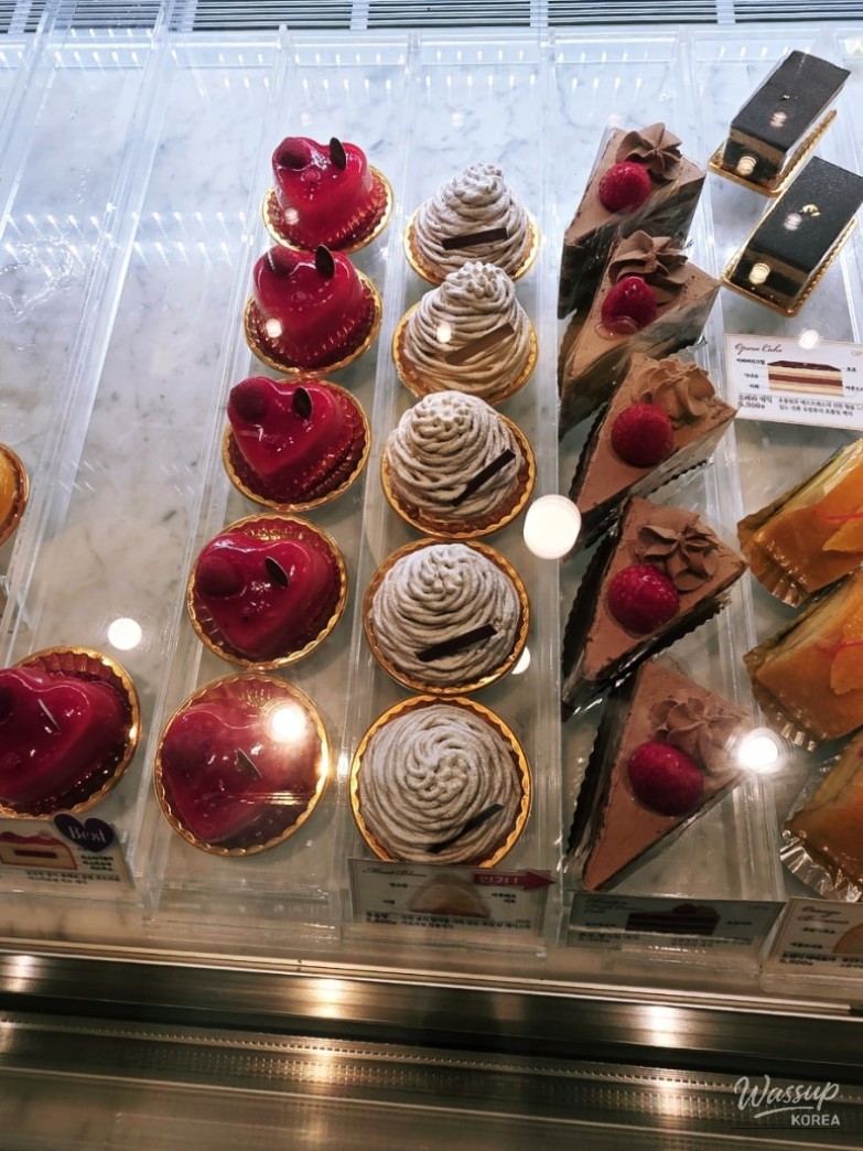 Fruit-based desserts including orange bavarois and lemon tart at OPS Bakery