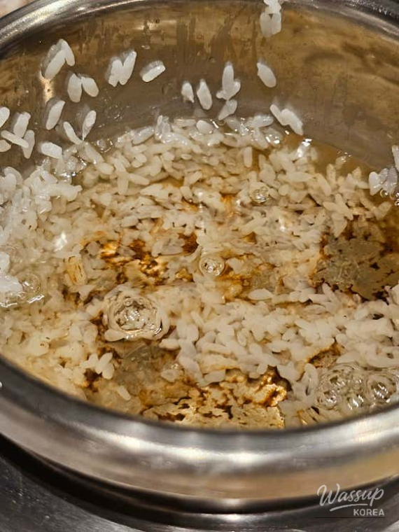 Charcoal grill eel close-up in Jeju