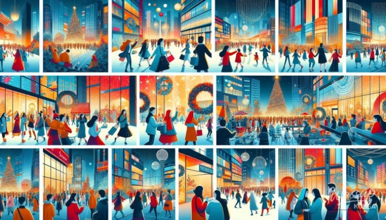 Jeju winter festival atmosphere with decorations