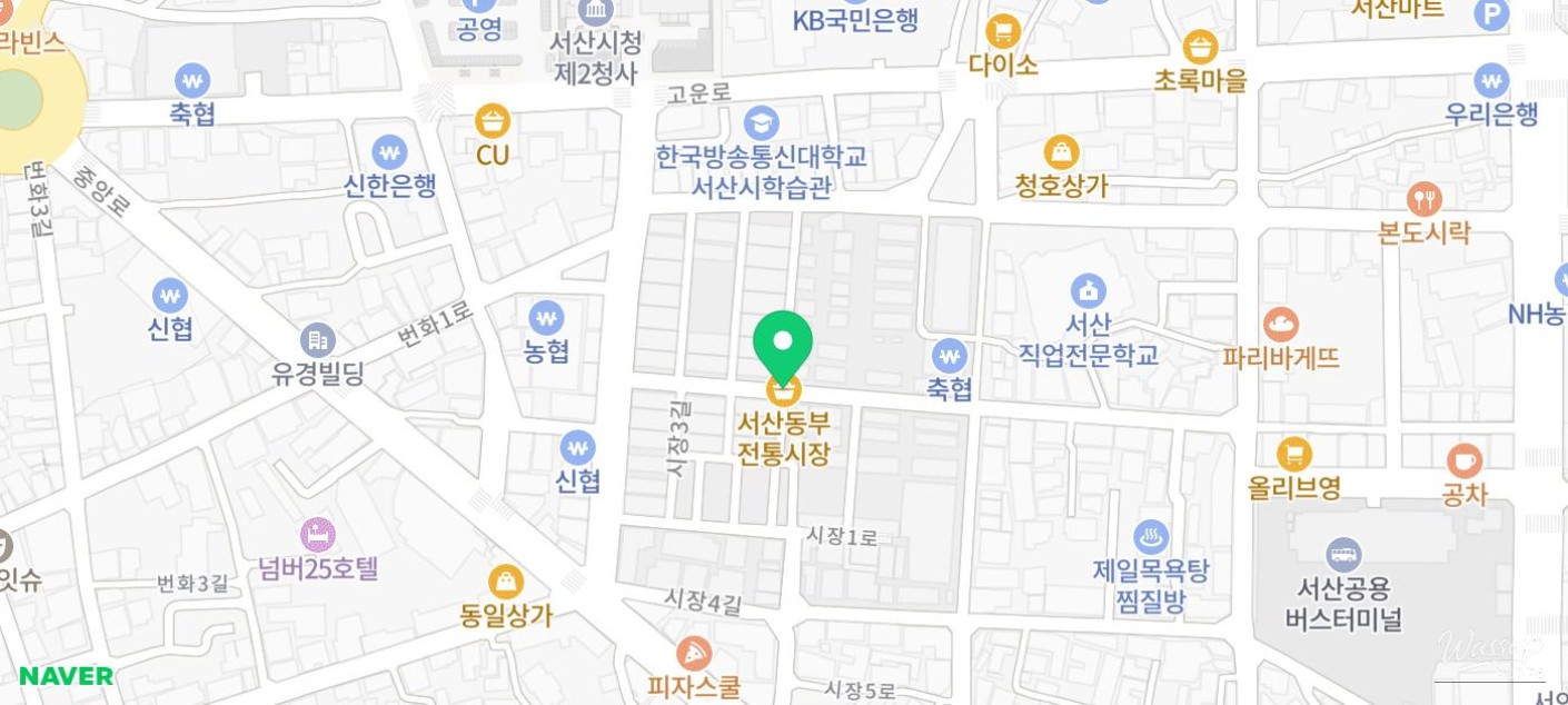Warm and inviting atmosphere captured inside Seosan Dongbu Traditional Market
