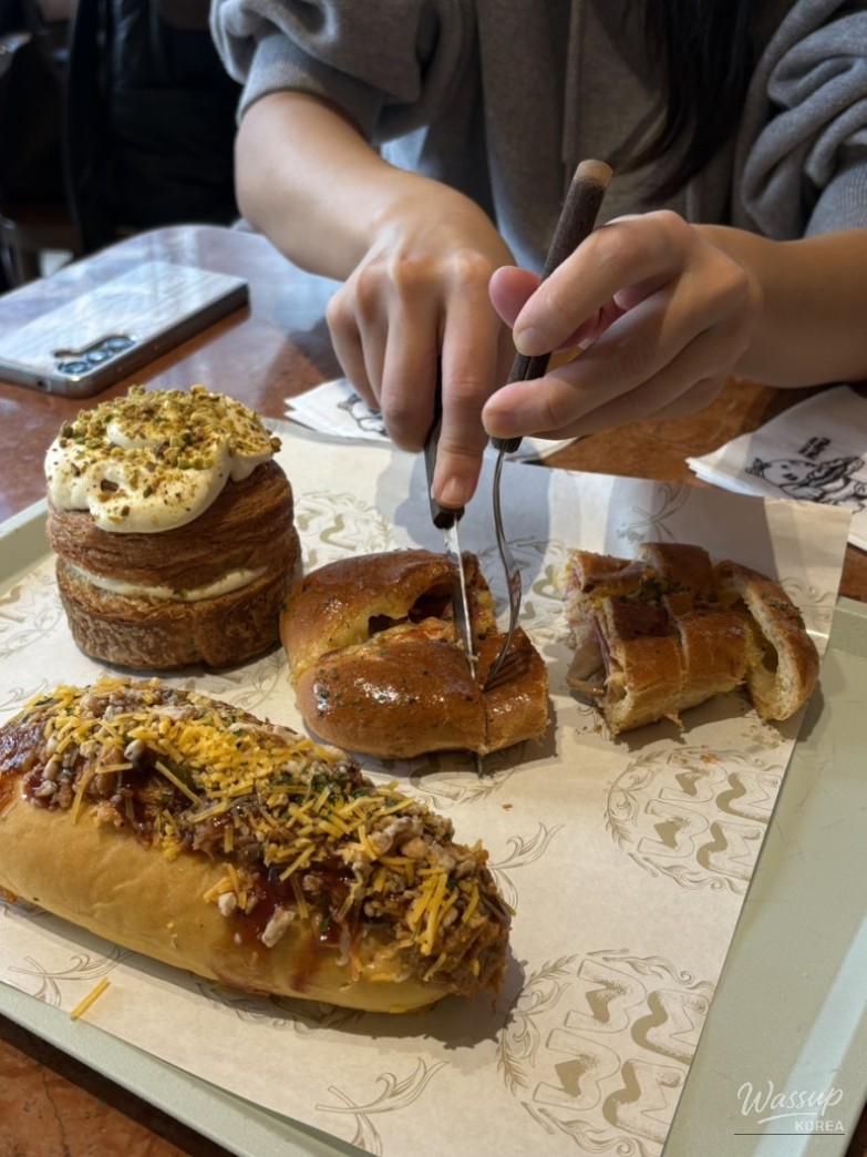Interior details highlighting the playful bakery theme