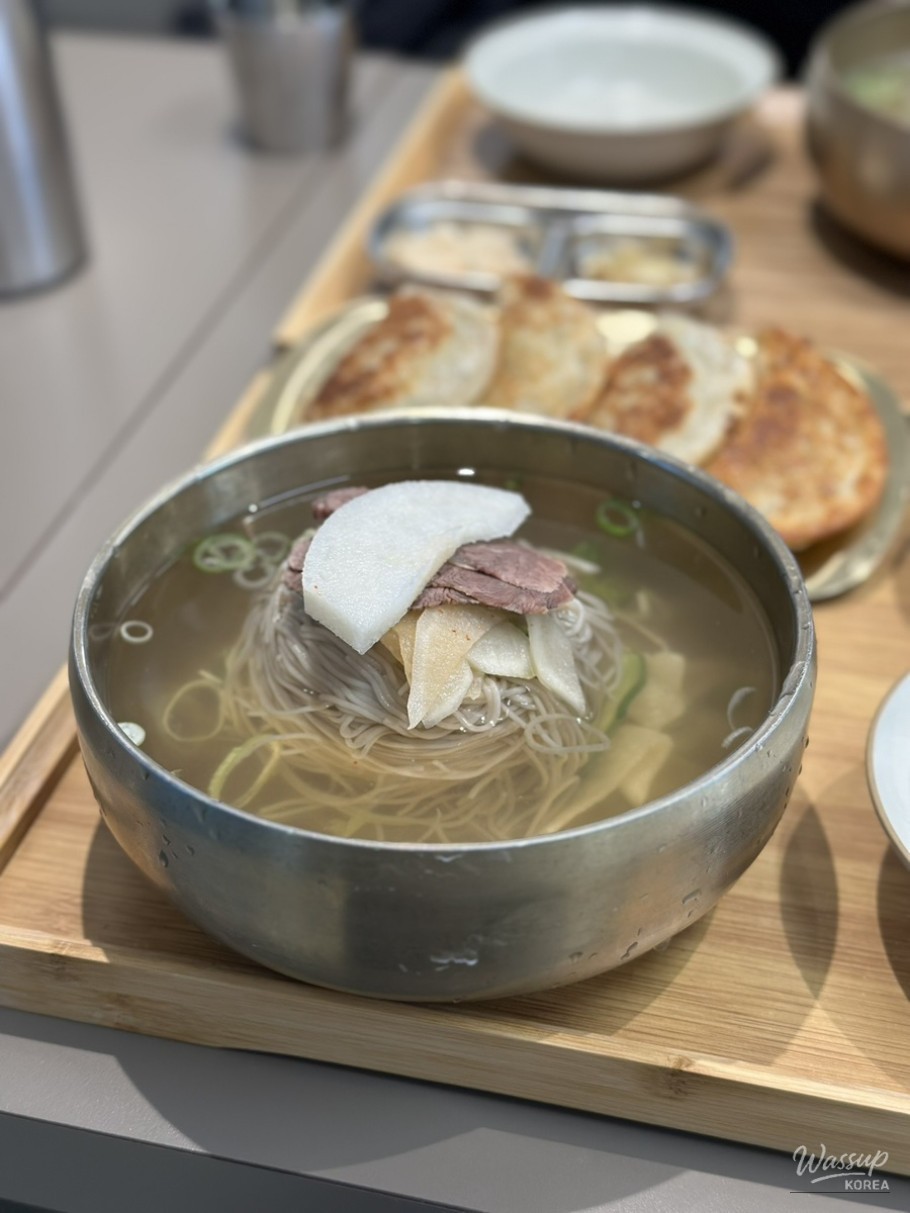 Classic Pyongyang cold noodles served at Bongmilga near Seoul Forest