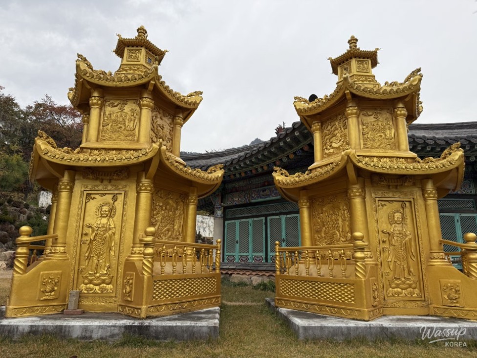 Quiet temple courtyard at Heungcheonsa inviting meditation and rest