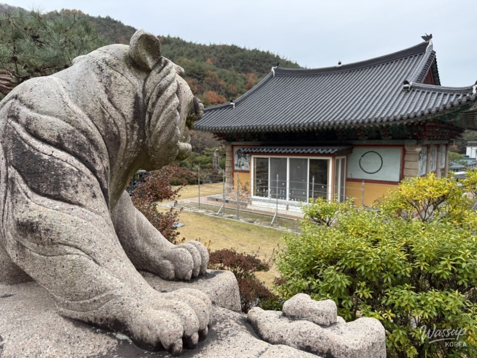 Mountain path and tranquil surroundings near Heungcheonsa Temple