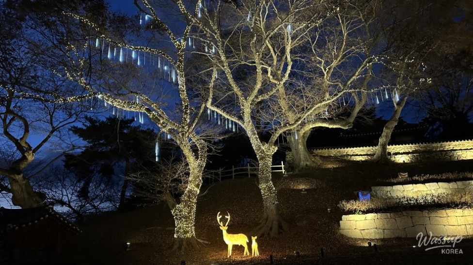 Night reflections of lights on the river near Goeun Bridge