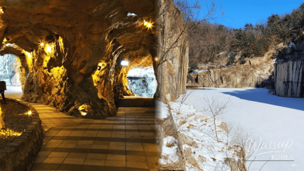 A serene winter landscape in Gyeonggi-do showcasing the romantic and calm atmosphere of the season