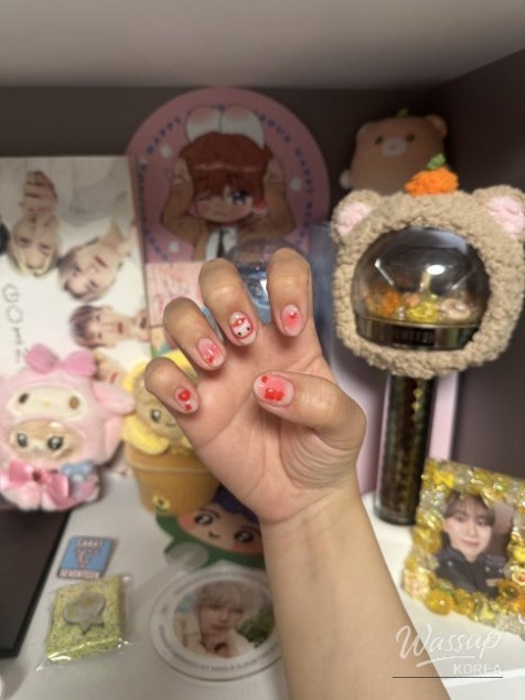 Seventeen concert tickets and matching themed nails