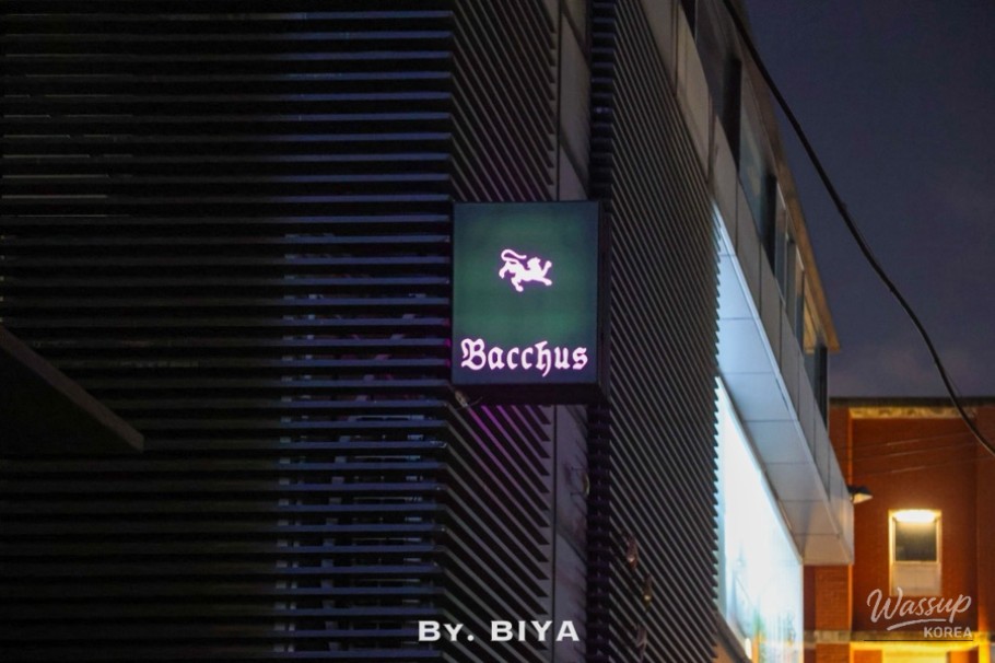 Friends enjoying a private and festive year-end gathering at Bacchus Apgujeong