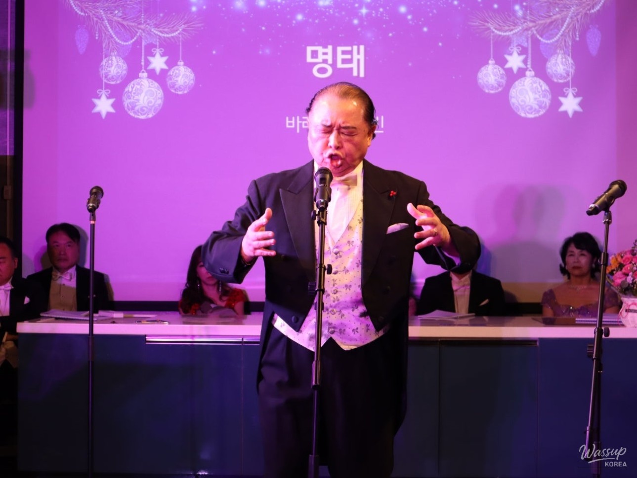 A shot of the audience enjoying the classical music performance in the concert hall