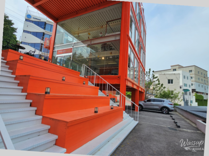 Stunning ocean view from the terrace of Mipicafe in Yeongdo Busan