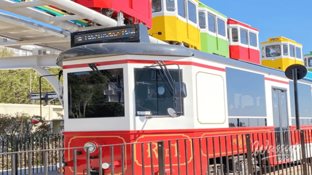 Songdo Marine Cable Car crossing the sea in winter