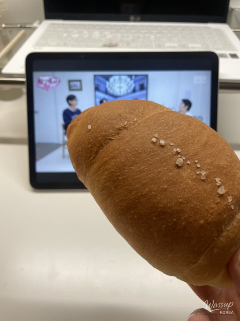 Salt bread purchased from a street truck