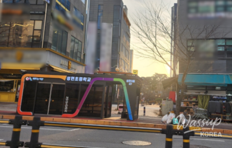 Real-time bus arrival information displayed at smart bus stop