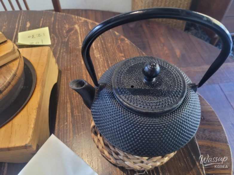Close-up of ingredients prepared for shabu-shabu
