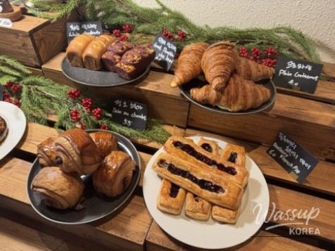 Matcha menu board and counter area at Urban Farm Cafe