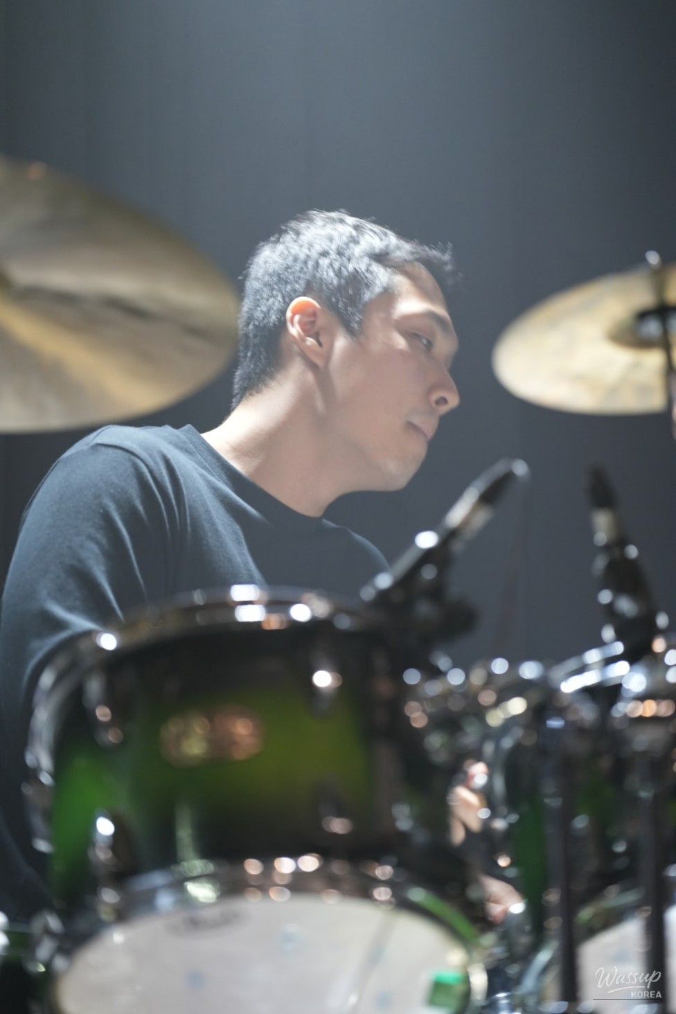 Interior of Rhythm House drum studio set up for professional drum lessons