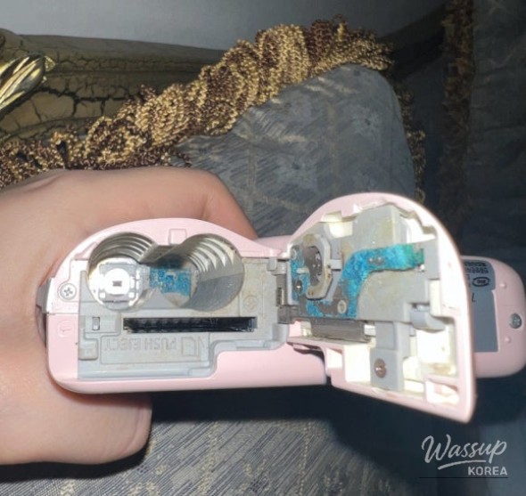 Vintage digital camera operating normally after professional repair
