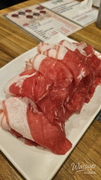 Entrance and signage of Daehong Shabu Shabu in Songpa
