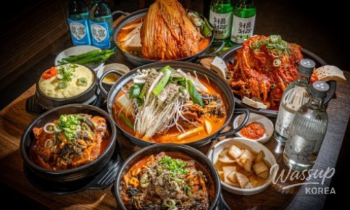 Hearty Korean hangover soup served at a local restaurant near Sinsa Station