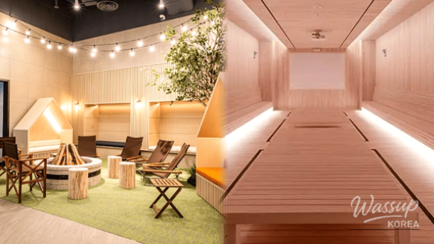 Warm and intimate winter atmosphere of a luxury jjimjilbang ideal for couples