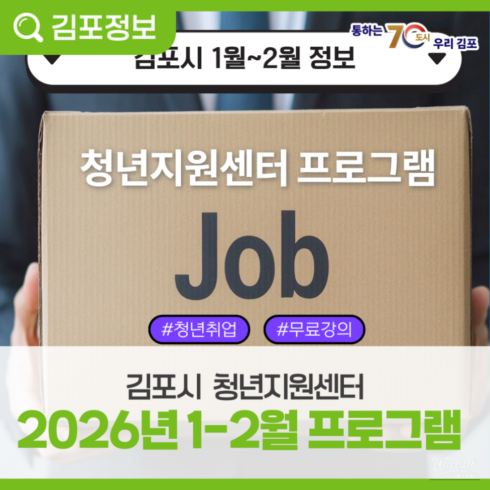 Program schedule and categories for Gimpo youth education courses