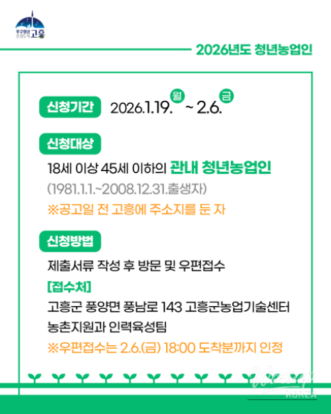 Informational graphic explaining growth stages supported by the young farmers program