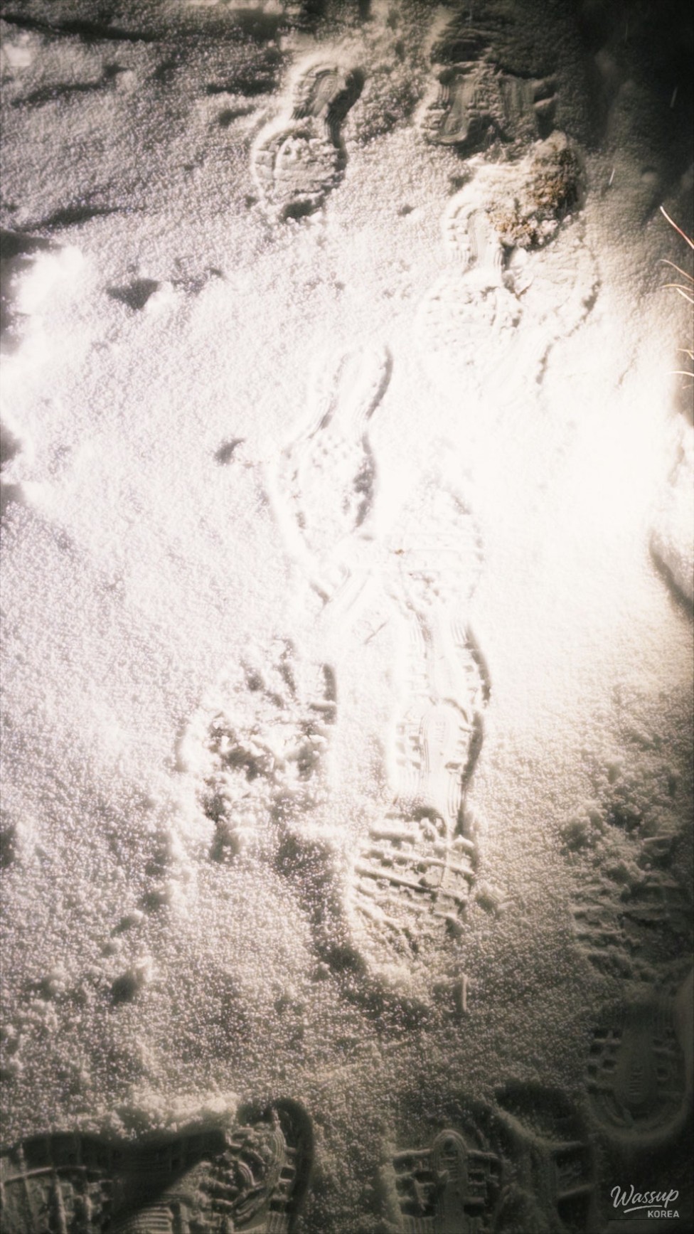 Night view of fortress trail in winter