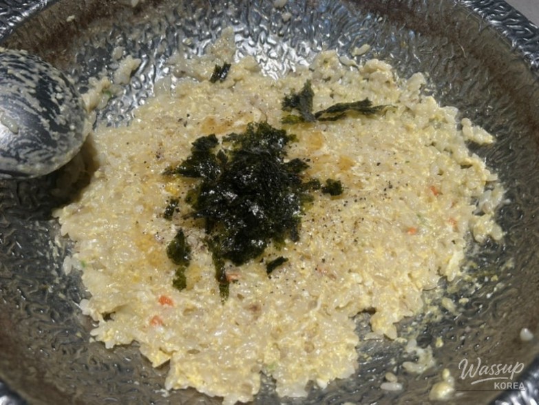 Close-up of broth simmering during the shabu-shabu meal